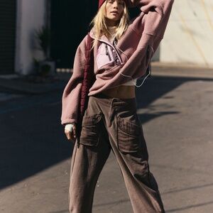 Free people hit the slopes colorblock fleece